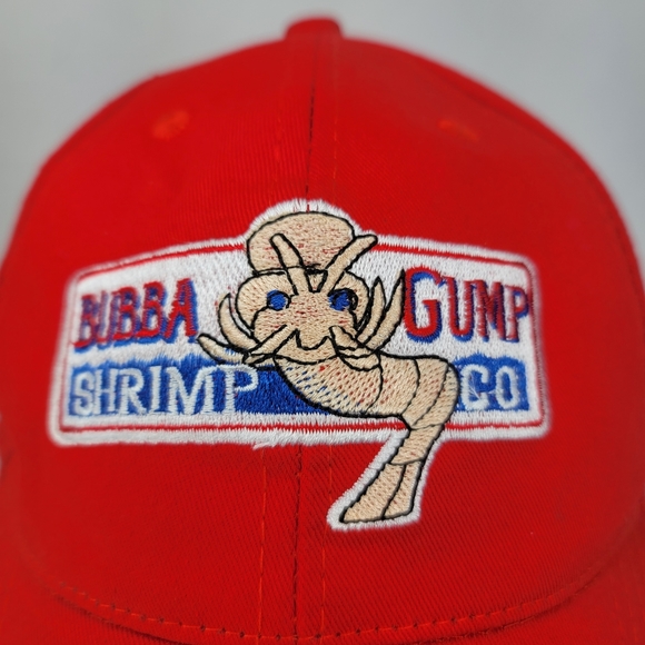 Bubba Gump Baseball Cap Shrimp Co.  Embroidered Adjustable Red Baseball Cap Hat - Picture 7 of 14